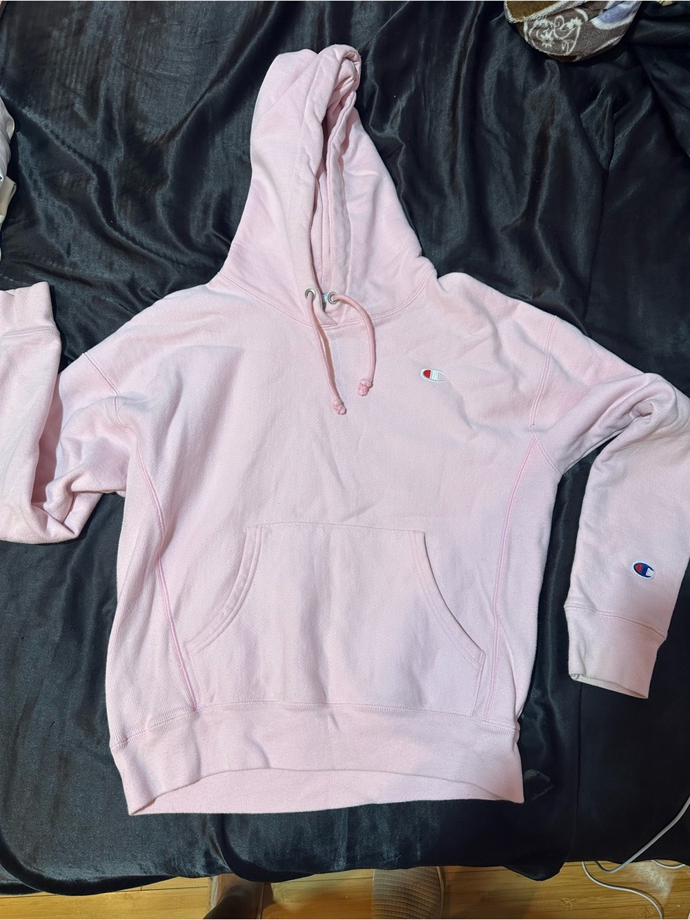 Champion Light Pink Hoodie with Subtle Logo